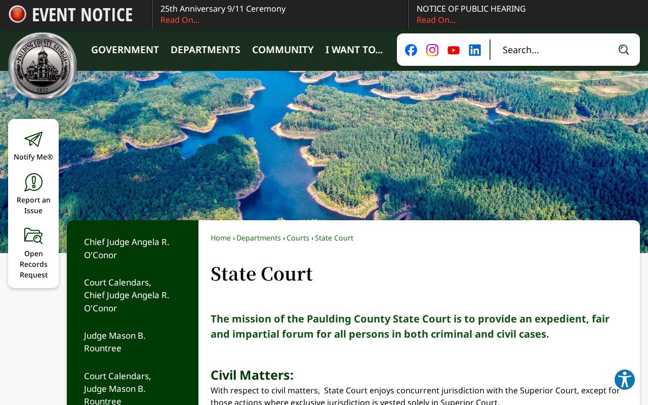 Paulding County bench warrant State Court information