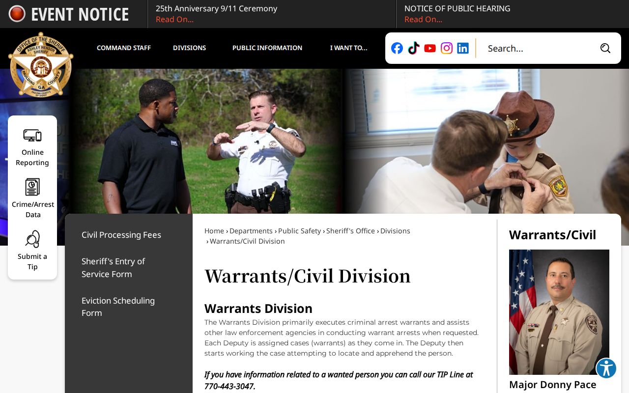 Official Paulding County Warrants and Civil Division information